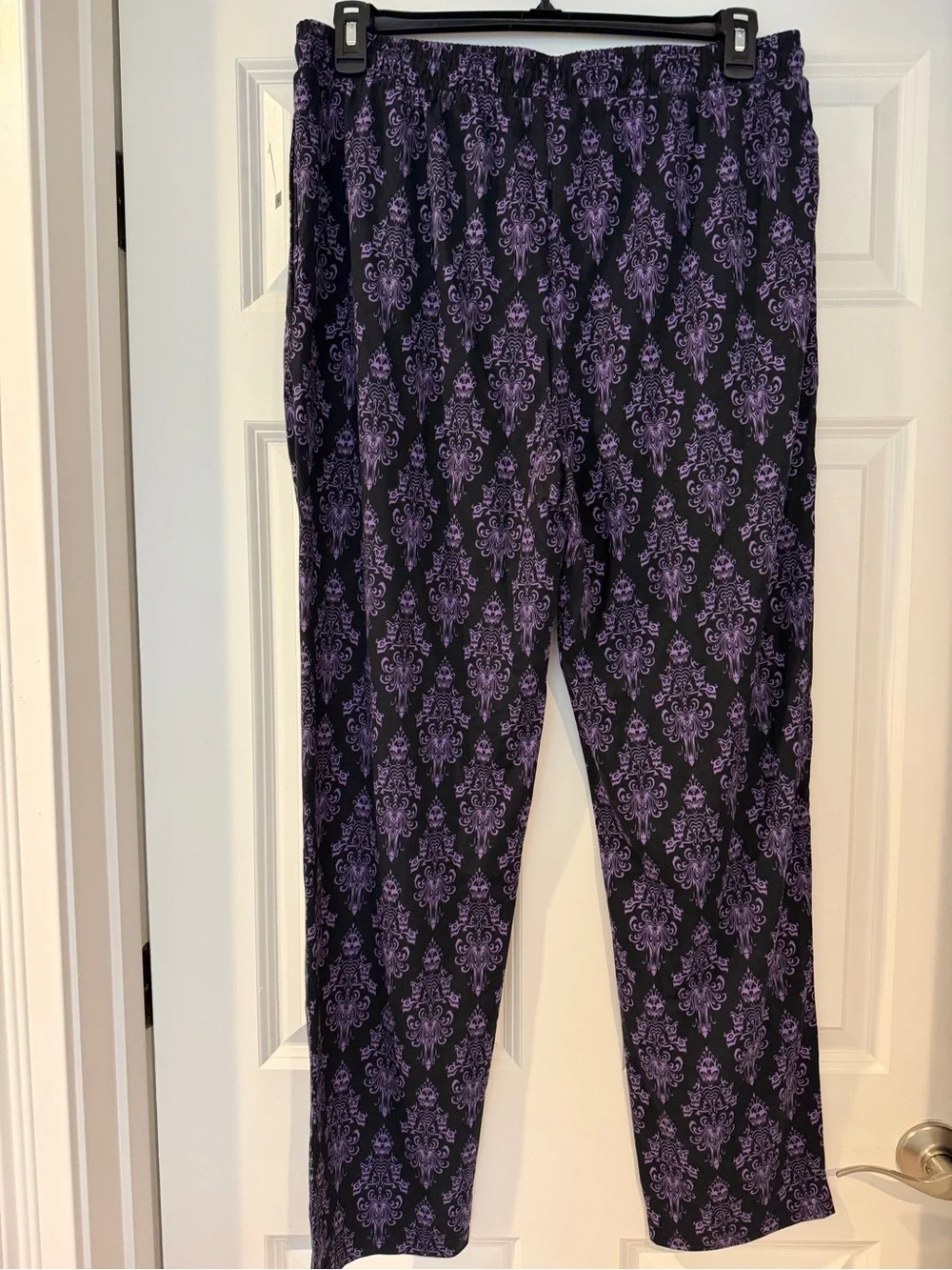 Disney Parks Haunted Mansion Purple Wallpaper pajama pants Large Halloween